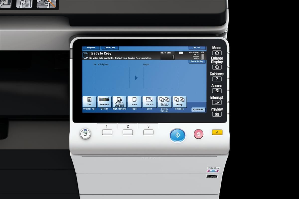 bizhub C284e panel